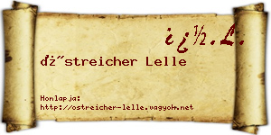 Östreicher Lelle névjegykártya